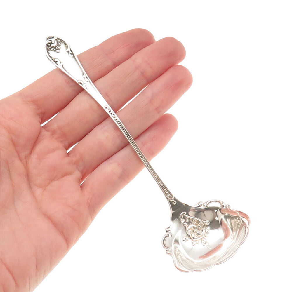 TOWLE 925 Sterling Silver Antique 1895 Rustic Solid Piece Cream Ladle